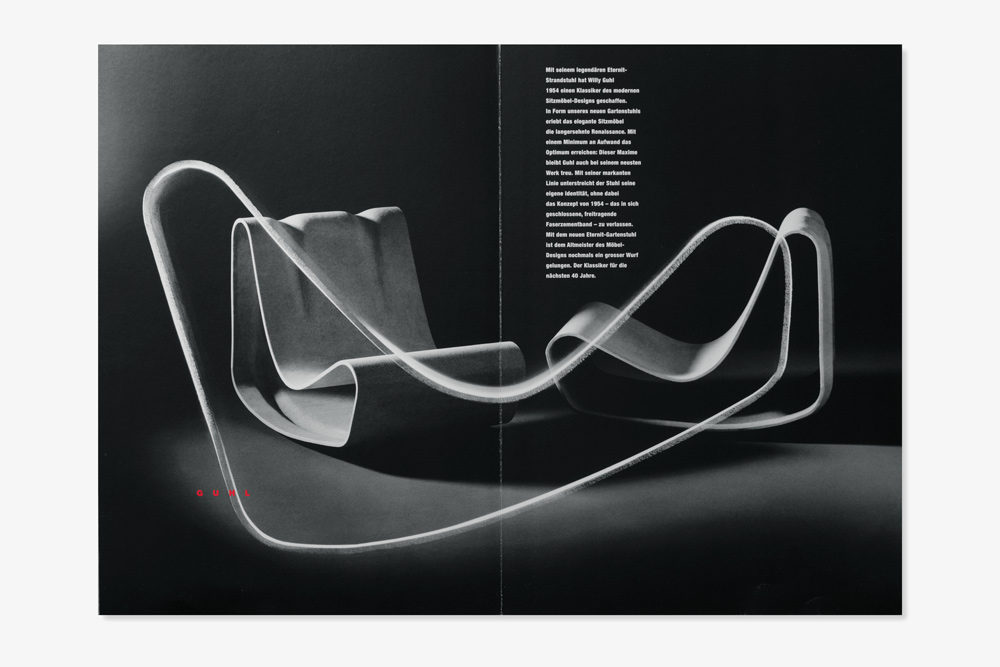 Eternit (Schweiz) Wohnbedarf Prospekt Willy Guhl Loop Chair Faserzement